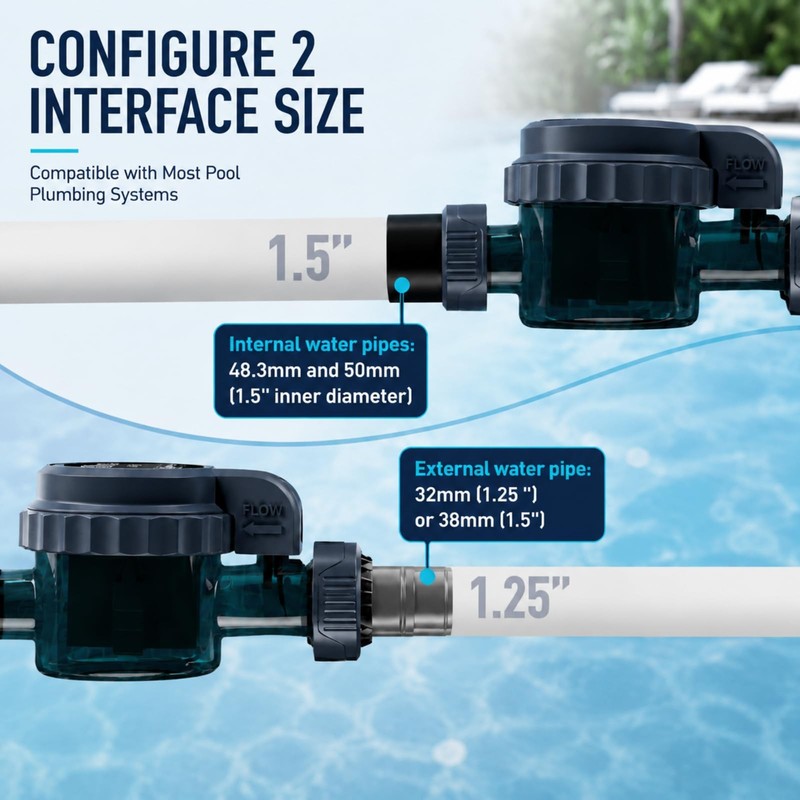 Smart Saltwater Pool Chlorinator System for 26,500 Gallons Above Ground Pool,... gallery