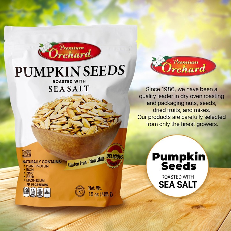 Roasted Pumpkin Seeds in Shell - Salted Vegan Snack, High in Protein & Minerals gallery