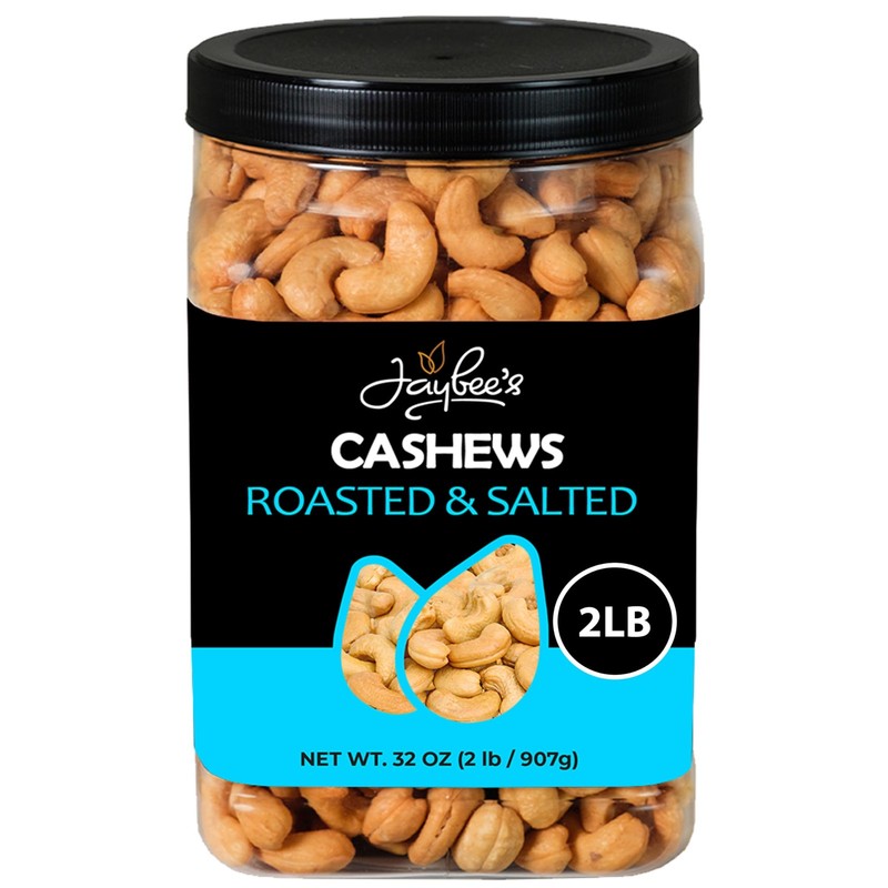 Jaybee’s Nuts – Extra Large Whole Cashews Roasted Salted – Great for Gift Giving