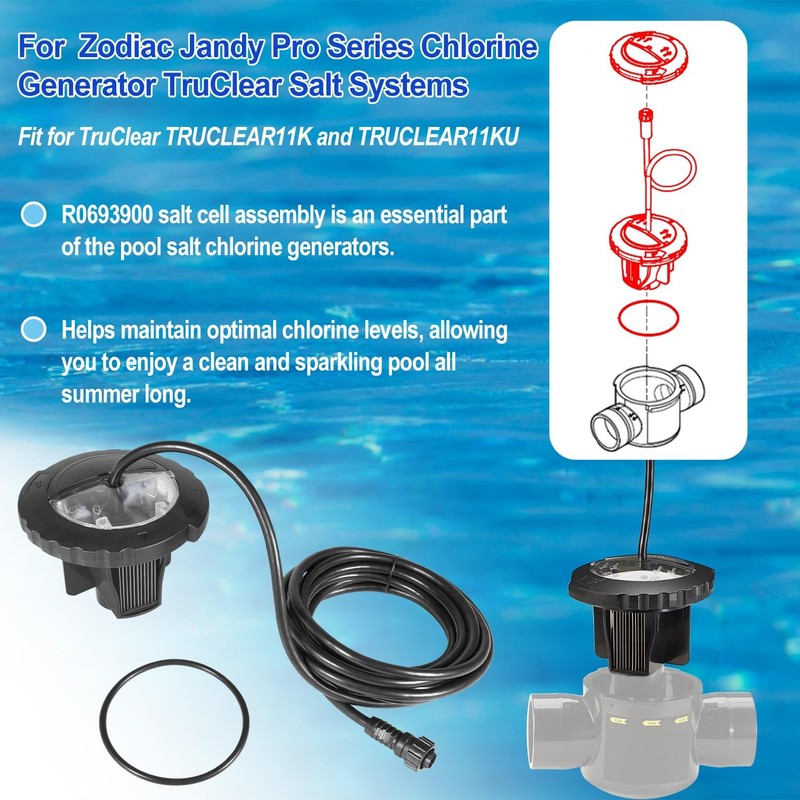 R0693900 Salt Cell Replacement Parts with O-Ring Fit for Zodiac Jandy Pro Ser... gallery