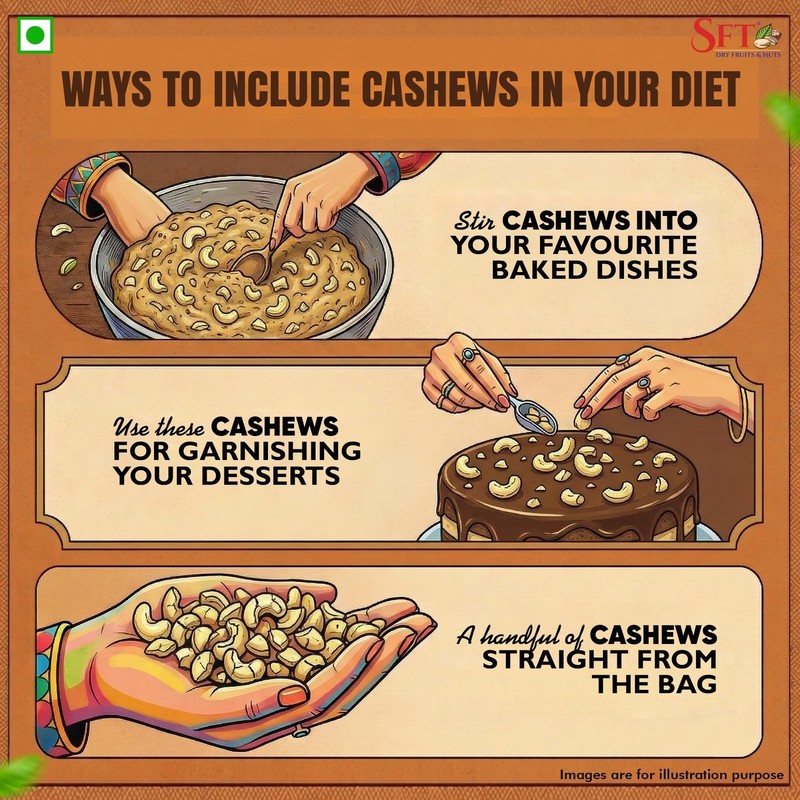 SFT Broken Cashews 200g | Premium Gluten-Free Kaju Plant Protein Dry Fruit Pack gallery