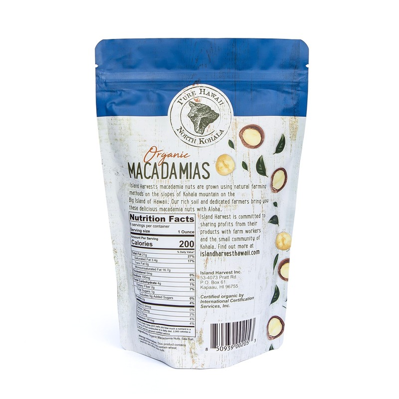 Organic Macadamia Nuts with Sea Salt - 100% Hawaiian Keto Friendly Nuts; All-... gallery