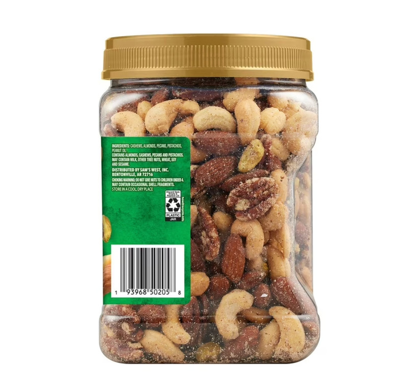 Member's Mark Deluxe Mixed Nuts Unsalted Cashews Almonds Pecans Pistachios 34 oz gallery