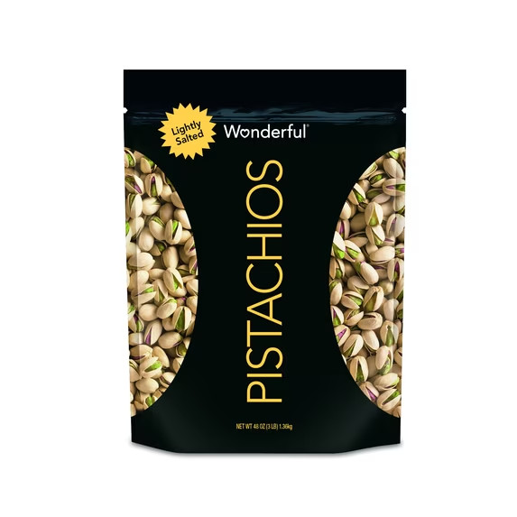 Wonderful Pistachios Roasted and Lightly Salted 48 oz Tree Nuts Snack