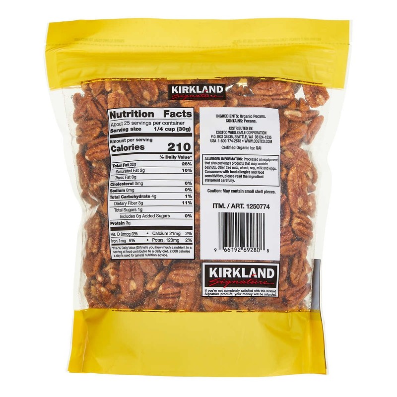 Kirkland Signature Organic Pecans, 1.7 Pounds gallery