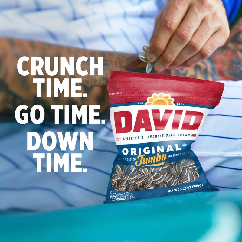 DAVID SEEDS Roasted and Salted Original Jumbo Sunflower Seeds 5.25 Oz 12 Pack gallery