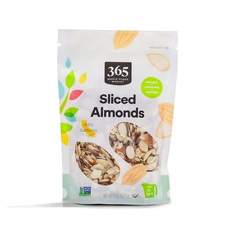 Gourmet Unsalted Sliced Almonds, 8 Ounce Bag - Perfect for Baking and Toppings gallery