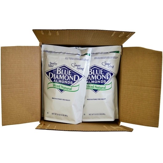 Blue Diamond Almonds Natural Sliced, 2 Pound, 4 Per Case gallery