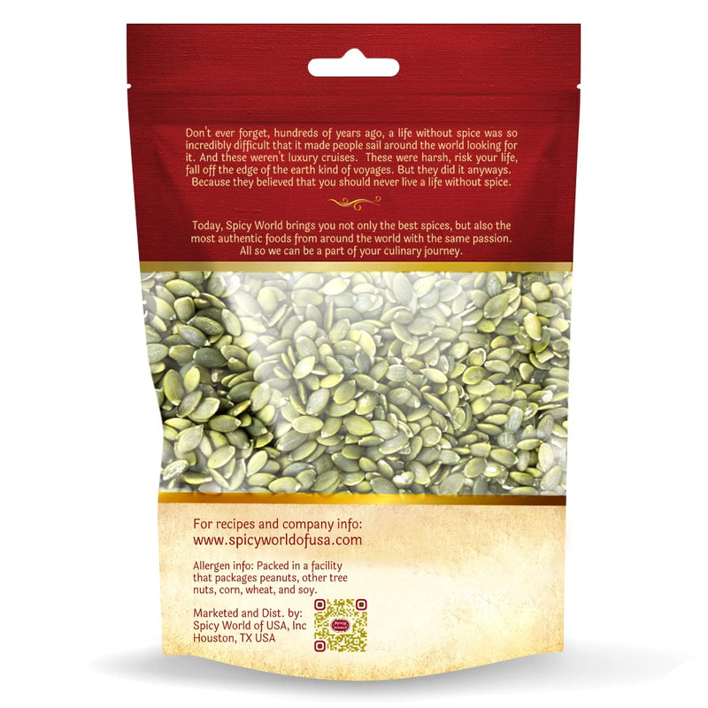 Raw Pumpkin Seeds 5 LB Jumbo Bag - Shelled, AAA Grade, Unsalted, Dry, Vegan, Bul gallery