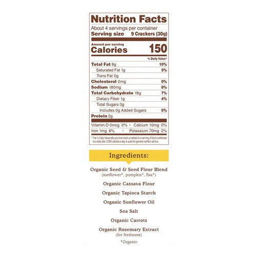 Original Crackers Organic Seed Flour 4.25 Oz (Case Of 6) By Simple Mills gallery