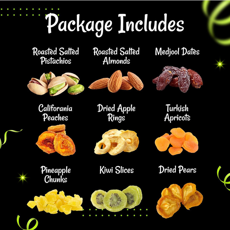 Oh! Nuts Dried Fruit and Nut Gift Basket - XL 18 Variety Gourmet Assorted Fruits gallery