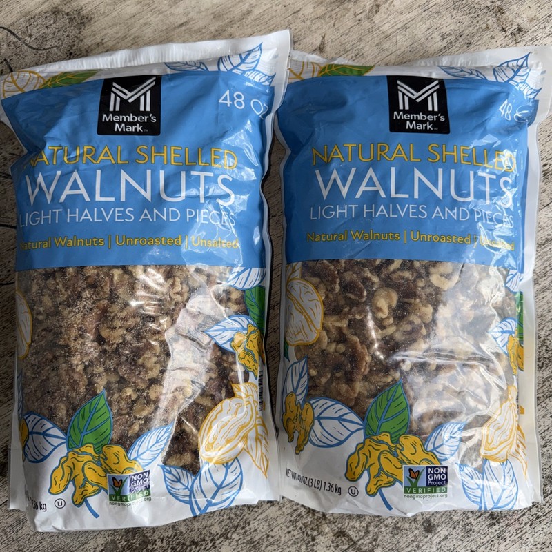 2 PACK - Member's Mark Natural Shelled Walnuts 3 lbs (Total 6 lbs) FREE SHIP!! gallery