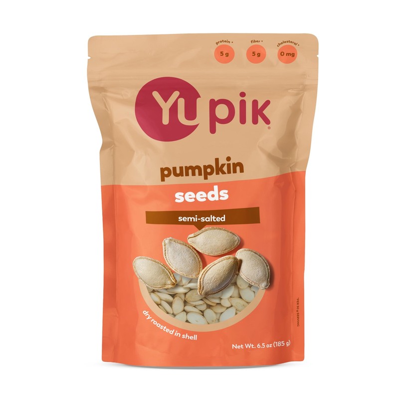 Semi-Salted Pumpkin Seeds in Shell, 6.5 Oz, Kosher, Gluten-Free Seeds, With S...