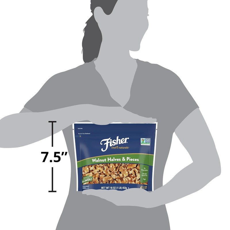 Nutritious 16 oz Walnut Halves & Pieces - Perfect for Baking & Healthy Snacking gallery