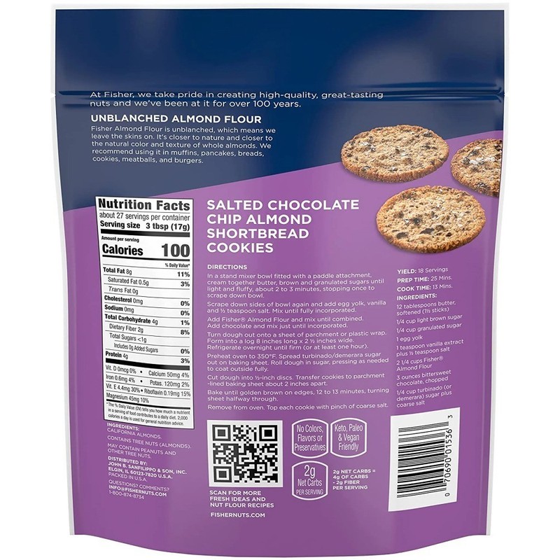 Almond Flour Gluten Free Non-GMO No Preservatives 16 oz Bag for Baking Cooking gallery