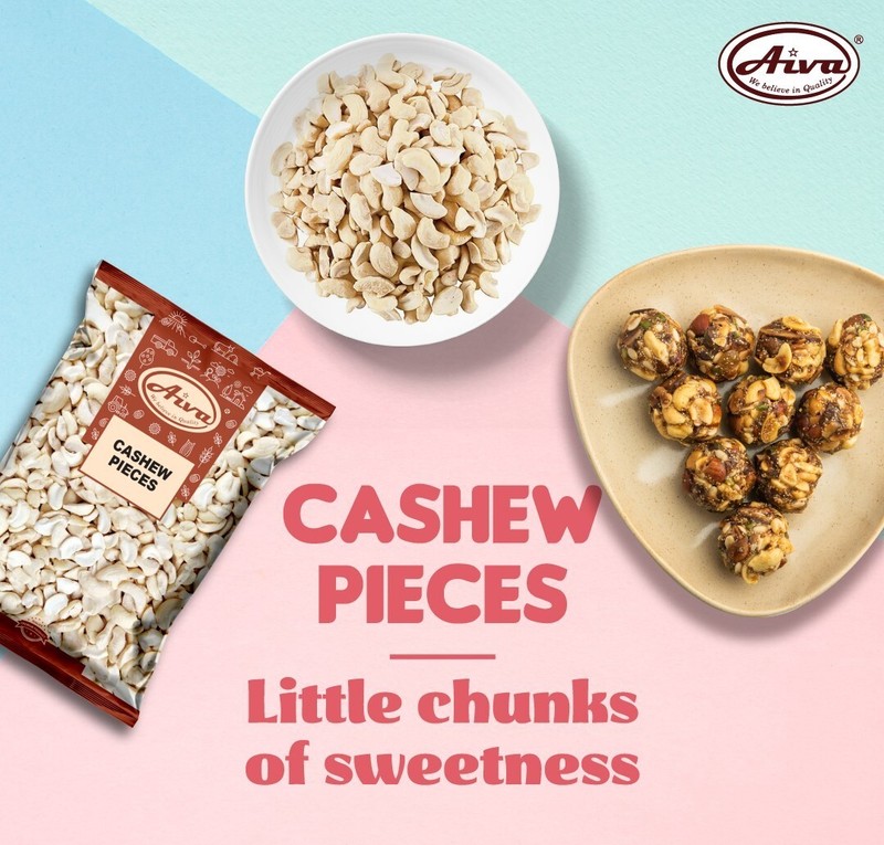 AIVA - CASHEWS PIECES RAW Premium Quality Grade 3 LB gallery