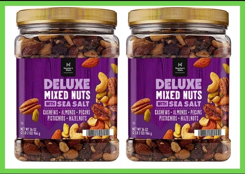 2 PACK - Member's Mark Deluxe Mixed Nuts with Sea Salt (34 oz.) gallery