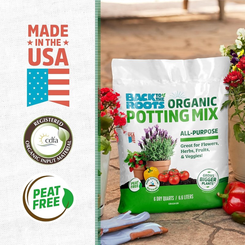 100% Organic Potting Mix Value 12 Quart Premium Blend Made in the USA gallery