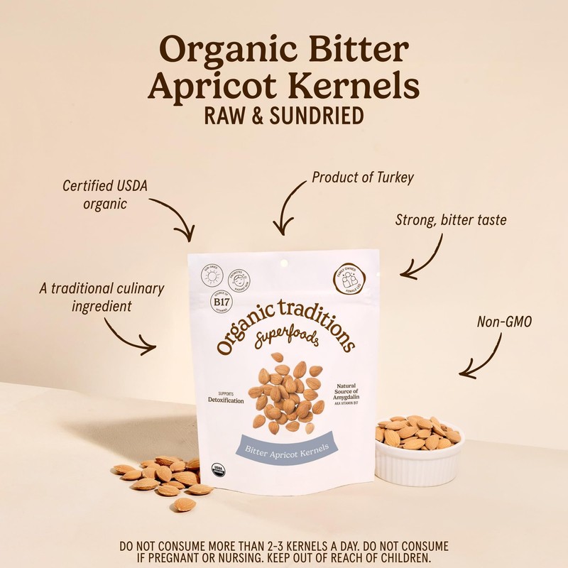 Apricot Kernels, Organic Apricot Seeds, Sundried Sweet and Bitter Taste, Vega... gallery