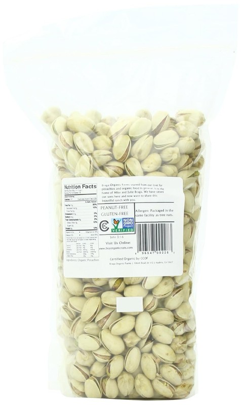 Organic Farms Organic Raw Inshell Pistachios 2 lb. bag gallery