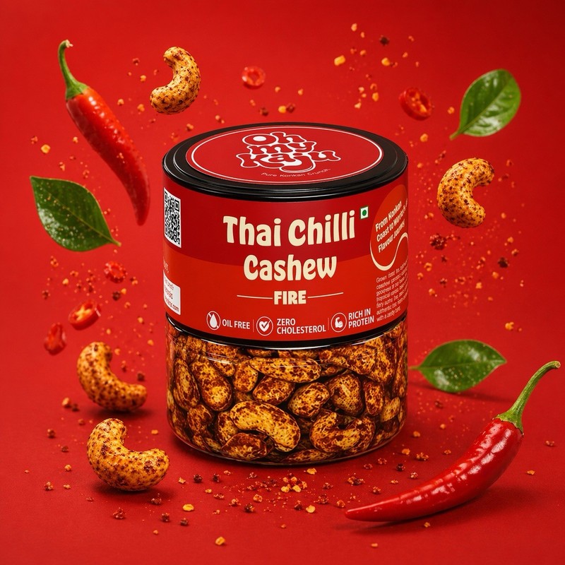 Thai Chilli flavoured cashew- No Oil- Roasted. Appetaizer 125 gns gallery