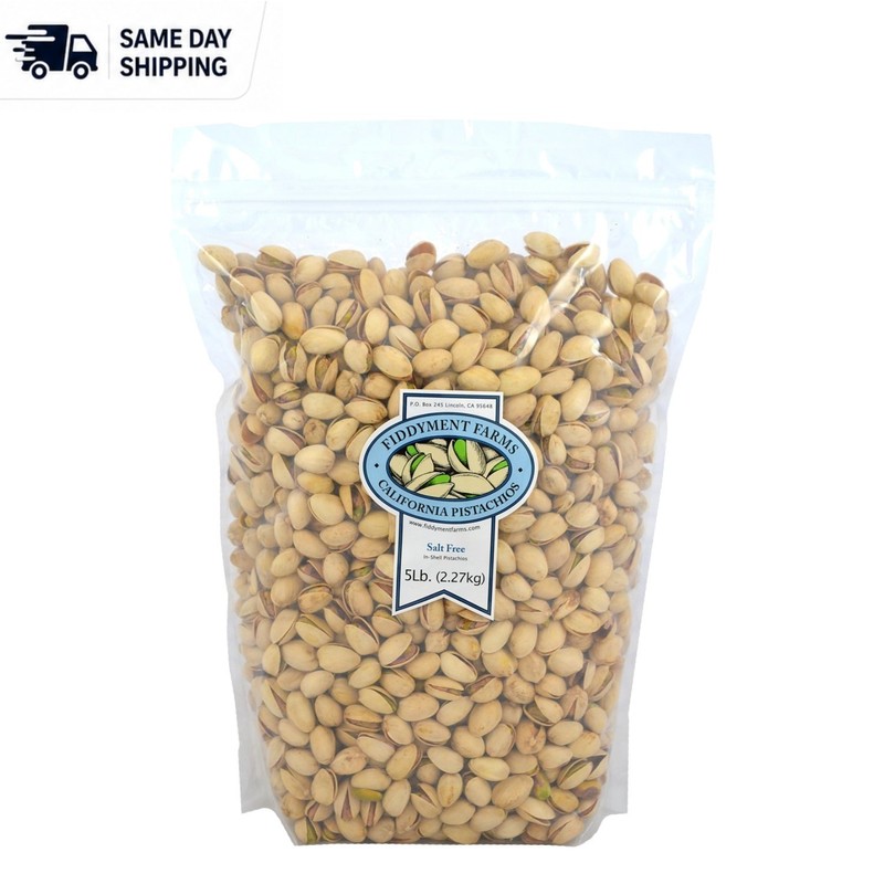 5 Pound California Pistachios – Delicious Salt-Free Snack, Gluten-Free Delight