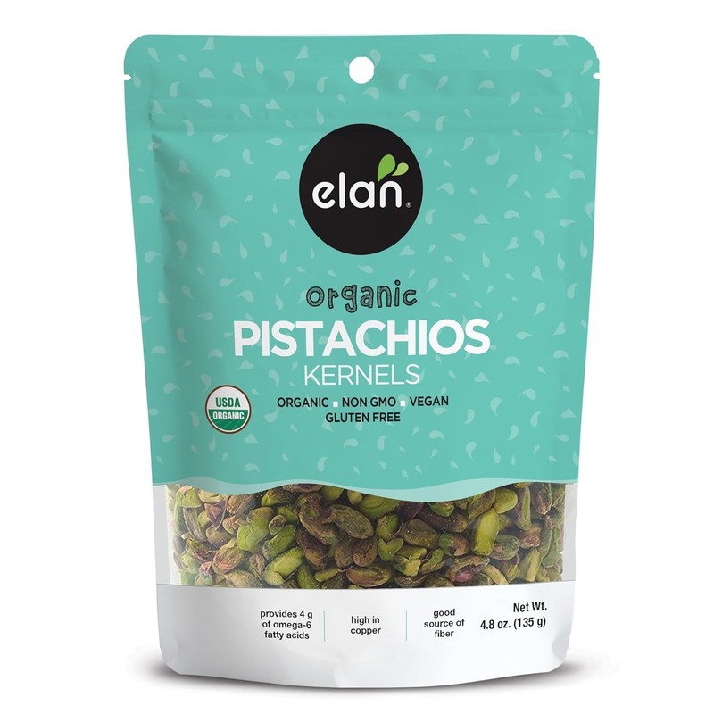 Organic Raw Pistachios 4.8oz No Shell Unsalted Kernels Non-GMO Vegan FREE SHIPPI