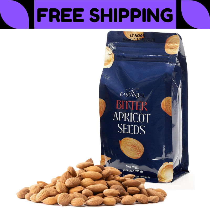 Organic Bitter Raw Apricot Kernel Premium Seeds 14oz Gluten Free Vegan USDA 1 lb
