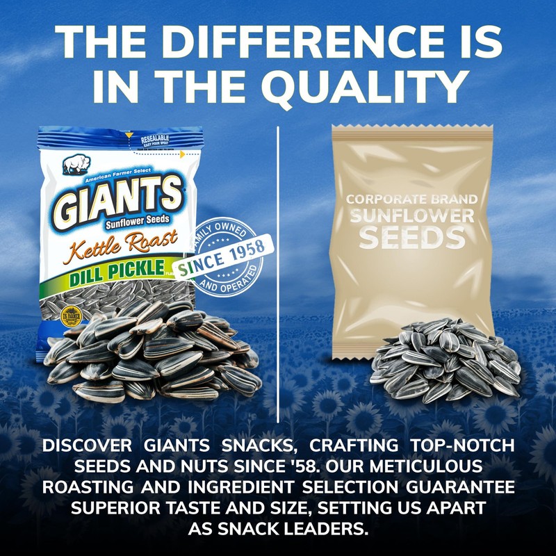 GIANTS Kettle Roast Dill Pickle Sunflower Seeds - Sunflower Seeds Bulk, Big S... gallery