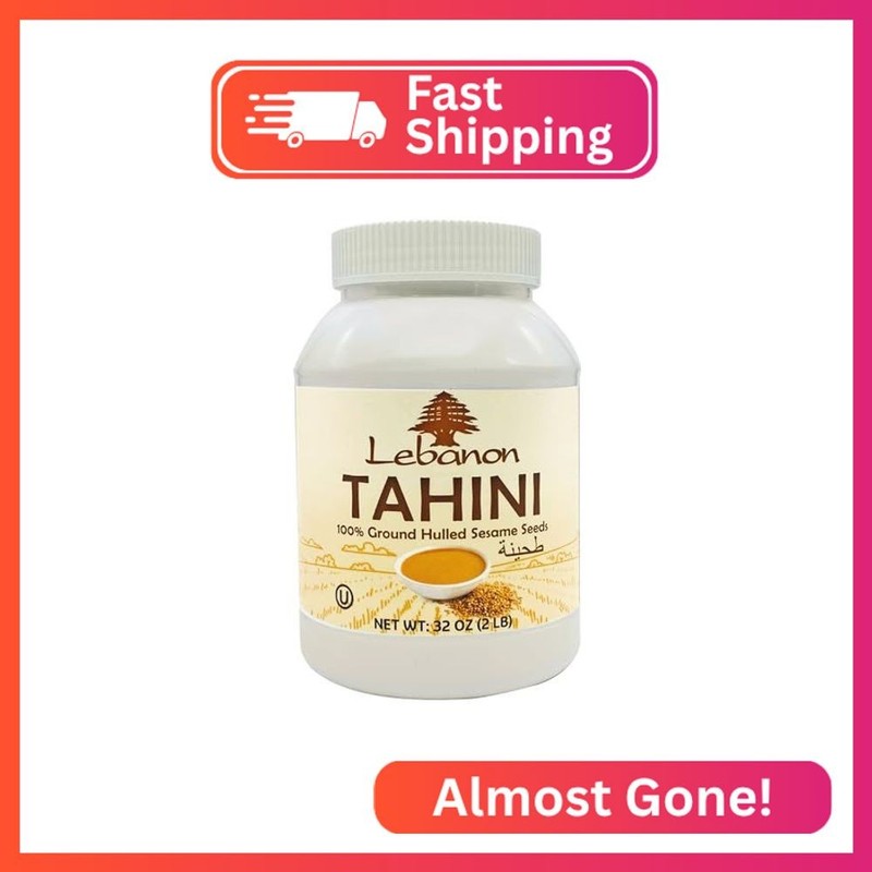 Lebanon - Premium Tahini Paste, 100% Ground Sesame Seeds, 907g (2 Lbs)