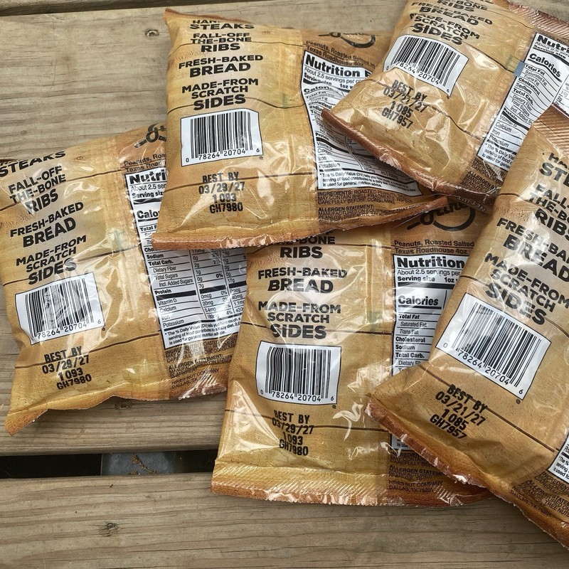 Texas Roadhouse Roasted & Salted Peanuts Fresh Lot of 5 - 4 oz. Bag Exp 03/27 gallery