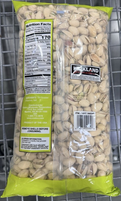 Kirkland Signature In-Shell Pistachios - 3lbs. gallery