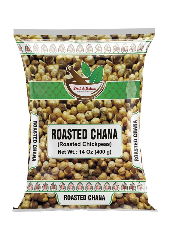 Desi Kitchen Roasted Chana 14oz (400g) | Roasted Chickpeas | Non GMO | Unsalt…