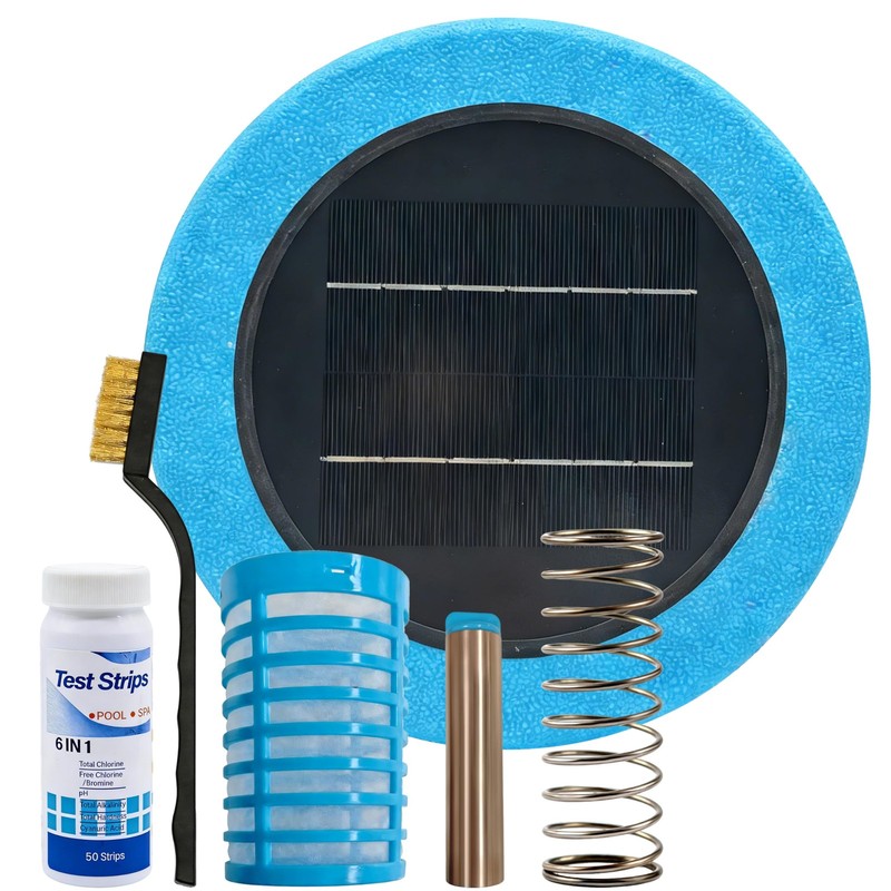Solar Pool Ionizer - Floating Ionizer Cleaner Up to 40,000 Gallons, Large Sol...