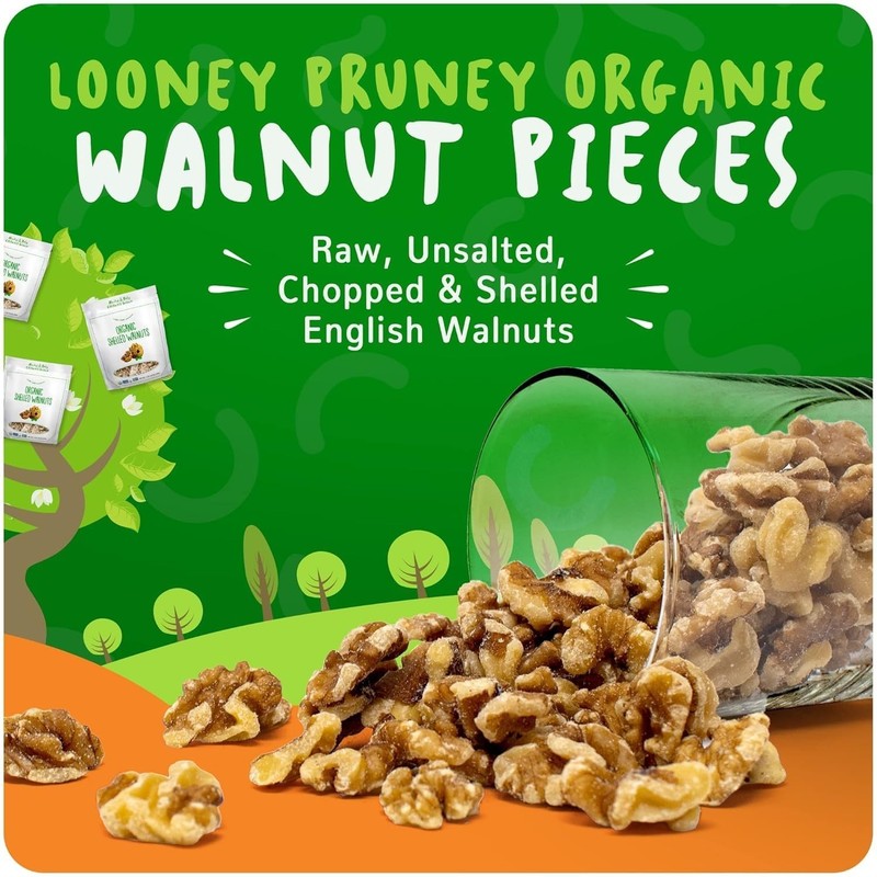 Organic Walnuts Unsalted 2 Pack 2LBS/16oz bags Natural Shelled Walnut Halves ... gallery