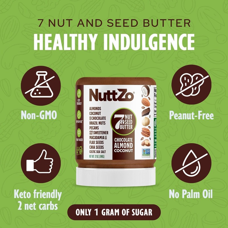 NuttZo 12 Ounce Nut Butter 7 Nuts Seeds Keto Friendly Healthy Snack Spread gallery