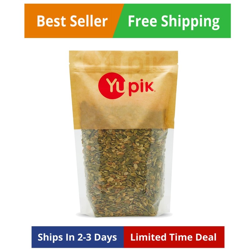 Dry Roasted Pumpkin Seeds, No Shell, 2.2 lb 35.3 oz, Gluten-Free, GMO-Free, K…