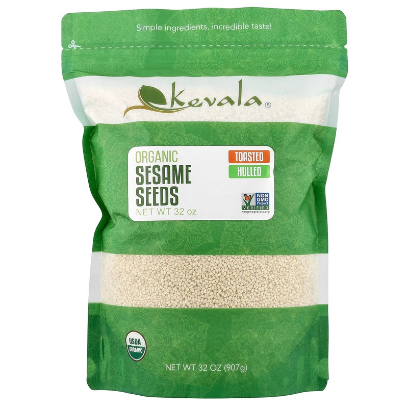 Organic Toasted Sesame Seeds (Hulled), 32 oz (907 g)