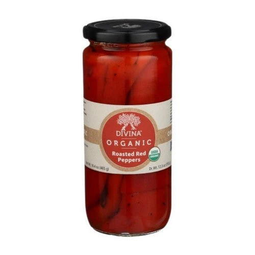 Organic Roasted Red Peppers 12.3 Oz(Case Of 6) By Divina