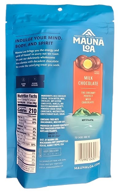 Mauna Loa Macadamia Nuts Milk Chocolate (7oz.) gallery