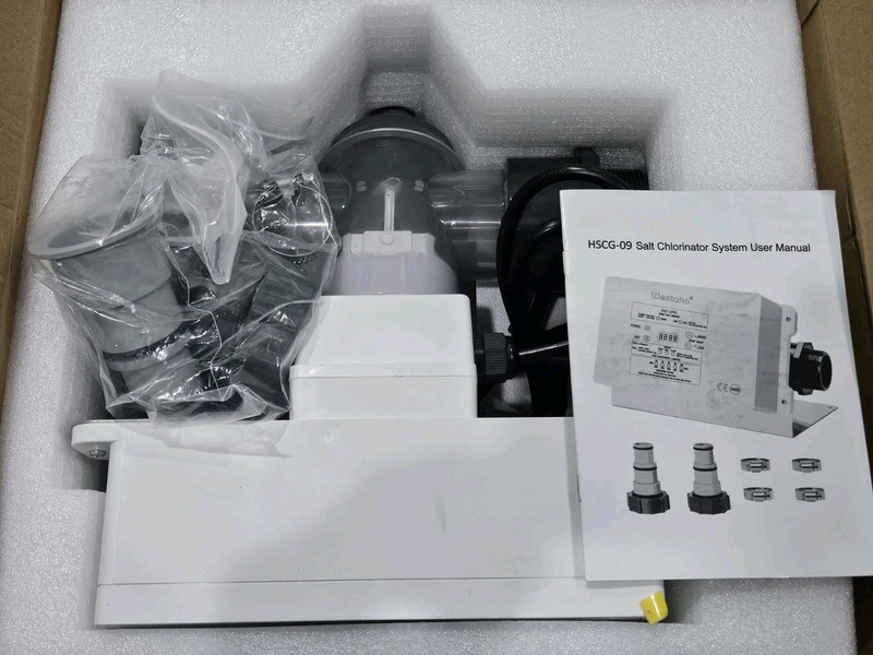 Westaho HSCG-09 Pool Saltwater Chlorine Generator Titanium Cell System Unit New gallery