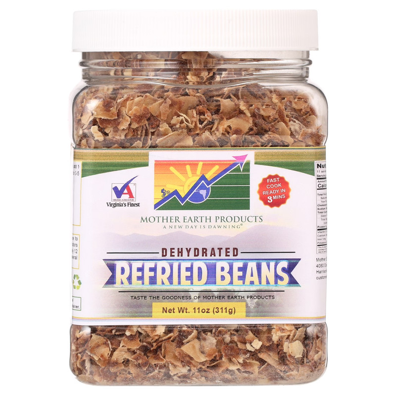 Dehydrated Refried Beans Mix Non-GMO Organic Pinto Beans Quart Jar Easy Prep gallery
