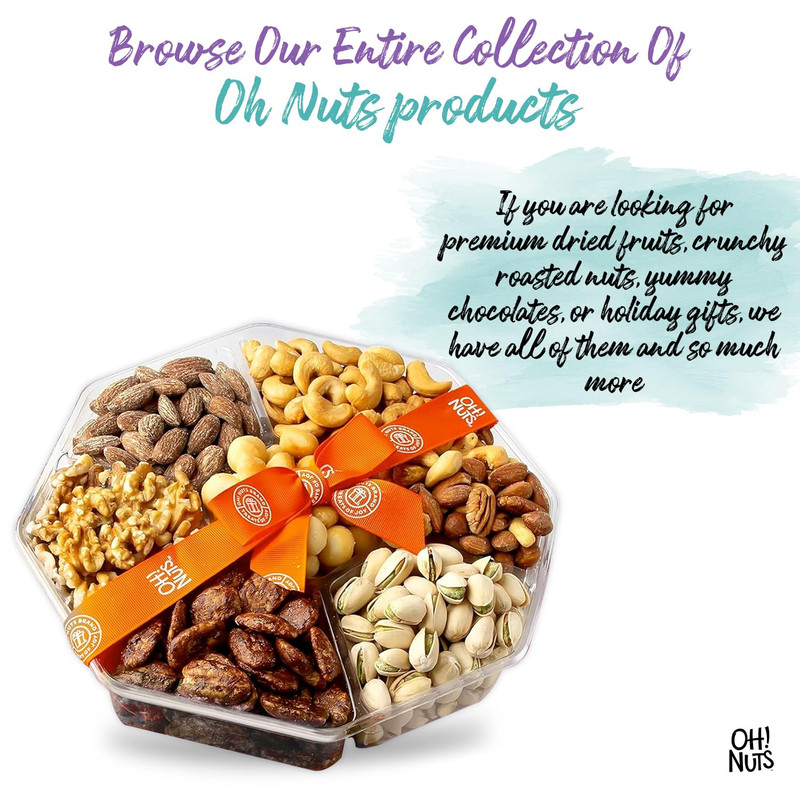 Oh! Nuts 7 Variety Nuts Gift Basket - Healthy Food Assorted Nuts Gifts Baskets - gallery