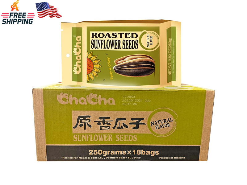 Chacha Sunflower Roasted and Salted Seeds (All Nature) 250G X 18Bags gallery