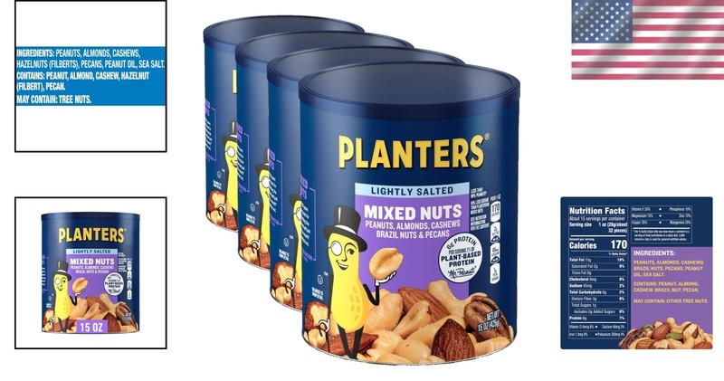 Healthy Party Snacks: Lightly Salted Mixed Nuts, 4 Pack gallery