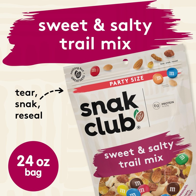 Sweet & Salty Trail Mix with Peanuts, M&M's, Almonds, 24 oz Resealable Bag gallery