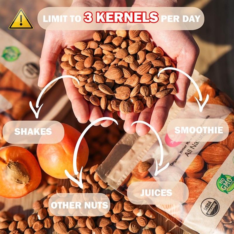 USDA Organic Bitter Apricot Kernels 1LB – Vegan, Non-GMO, Gluten-Free Snack gallery