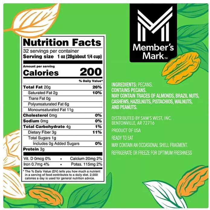 Member's Mark Natural Pecan Halves (32oz.) Great Price FRESH gallery