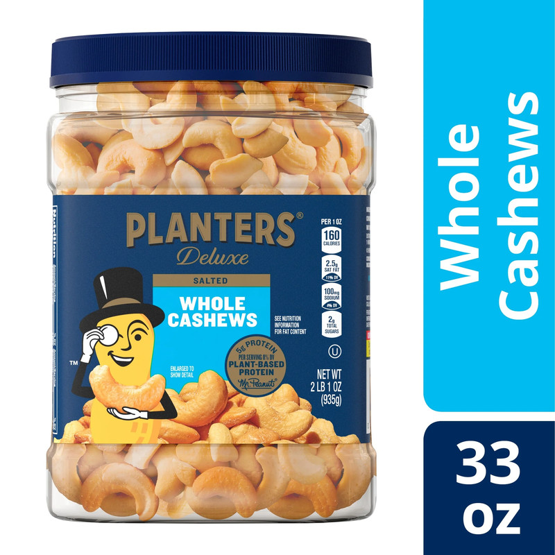 Premium Salted Whole Cashews, 33 Oz - Healthy Plant-Based Snack gallery