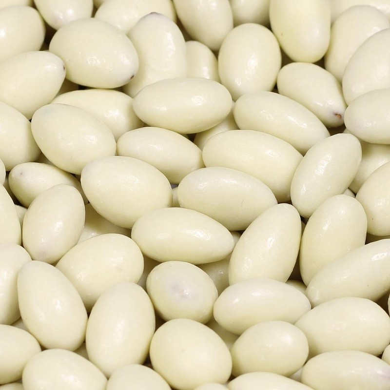 Delicious Natural Raw Whole White Chocolate Dipped Almonds Candy Bulk By RawJoy